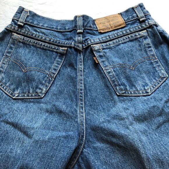 Levi's Jeans Hi Rise Pleated faded blue Size 12 - Picture 2 of 8